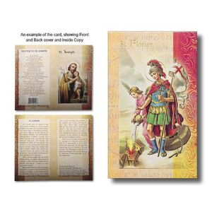 Saint Florian Biography Card 80 x 135mm Folded, Gold Foiled (500-276)