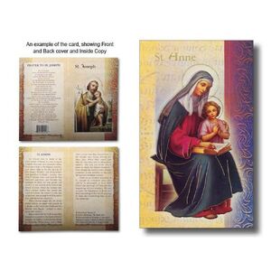 Saint Anne Biography Card 80 x 135mm Folded, Gold Foiled (F5610)