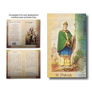 Saint Patrick Biography Card 80 x 135mm Folded, Gold Foiled