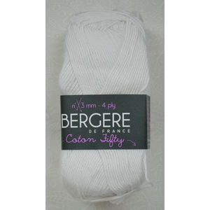 Bergere Yarn, Coton Fifty 50/50 Cotton/Acrylic, 50G Ball 140m