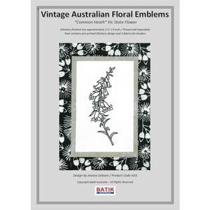 COMMON HEATH Vintage Australian Floral Emblems Stitchery Kit N33