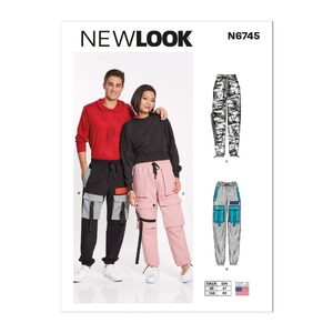 New Look Sewing Pattern N6745 Men’s and Misses’ Cargo Pants