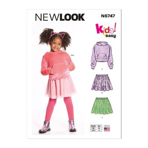 New Look Sewing Pattern N6747 Children’s Hoodie and Skirts