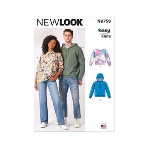 New Look Sewing Pattern N6759 Misses’ and Men’s Sweatshirts