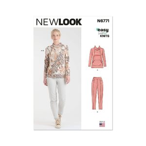 New Look Sewing Pattern N6771 Misses’ Knit Top and Trousers