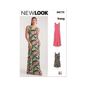 New Look Sewing Pattern N6775 Misses’ Knit Dress in Two Lengths