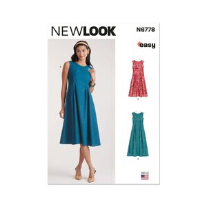 New Look Sewing Pattern N6778 Misses’ Dress in Two Lengths