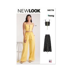 New Look Sewing Pattern N6779 Misses’ Bra Top and Trousers