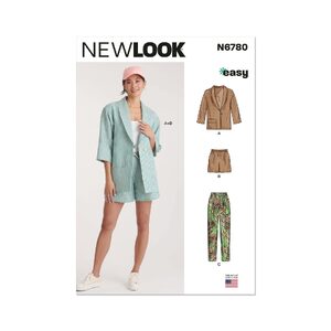 New Look Sewing Pattern N6780 Misses’ Jacket, Shorts and Trousers