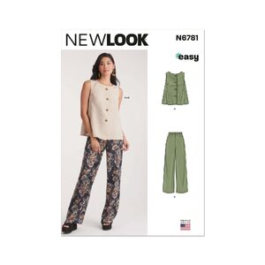 New Look Sewing Pattern N6781 Misses’ Top and Trousers