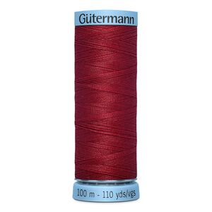 Gutermann Silk Thread #367 DARK RED, 100m Spool (S303)