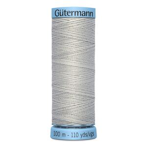 Gutermann Silk Thread #38 LIGHT GREY, 100m Spool (S303)