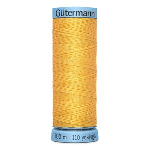 Gutermann Silk Thread #416 DARK STRAW YELLOW, 100m Spool (S303)