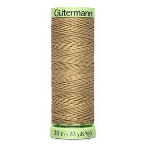 Gutermann Top Stitch Thread #265 MID BEIGE 30m Spool High Lustre, Bold Sewing