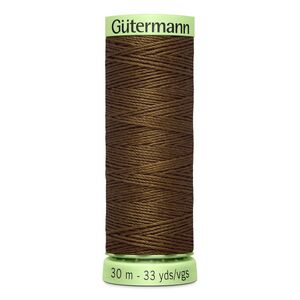 Gutermann Top Stitch Thread #289 MID BROWN 30m Spool High Lustre, Bold Sewing