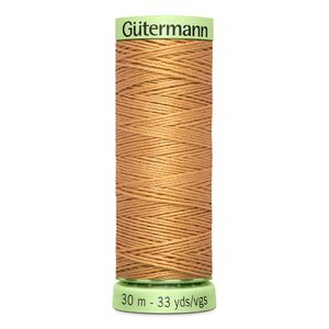 Gutermann Top Stitch Thread #307 LATTE TAN 30m Spool High Lustre, Bold Sewing