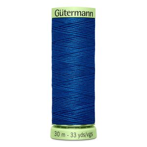 Gutermann Top Stitch Thread #312 VERY DARK CORNFLOWER BLUE 30m Spool High Lustre, Bold Sewing