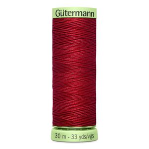 Gutermann Top Stitch Thread #367 DARK RED 30m Spool High Lustre, Bold Sewing