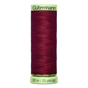 Gutermann Top Stitch Thread #375 BURGUNDY 30m Spool High Lustre, Bold Sewing