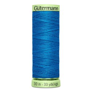 Gutermann Top Stitch Thread #386 CARIBBEAN BLUE 30m Spool High Lustre, Bold Sewing