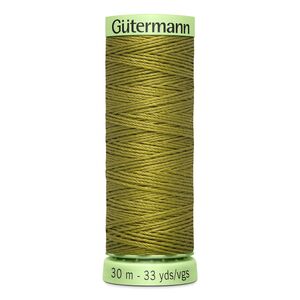 Gutermann Top Stitch Thread #397 DARK BROWN MUSTARD 30m Spool High Lustre, Bold Sewing