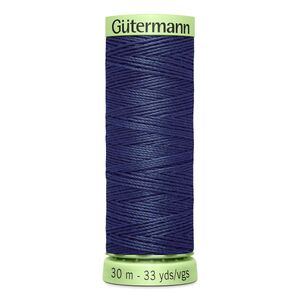 Gutermann Top Stitch Thread #537 DARK BLUE GREY 30m Spool High Lustre, Bold Sewing