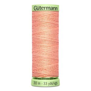 Gutermann Top Stitch Thread #586 PEACH PINK 30m Spool High Lustre, Bold Sewing