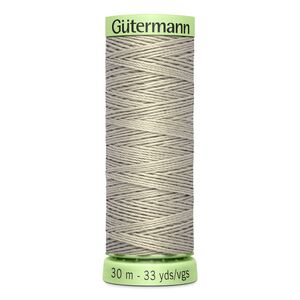 Gutermann Top Stitch Thread #633 MEDIUM BEIGE GREY 30m Spool High Lustre, Bold Sewing