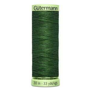 Gutermann Top Stitch Thread #639 DARK HUNTER GREEN 30m Spool High Lustre, Bold Sewing