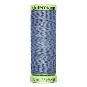 Gutermann Top Stitch Thread #64 STEEL BLUE GREY 30m Spool High Lustre, Bold Sewing