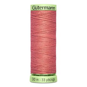 Gutermann Top Stitch Thread #80 DUSKY SALMON 30m Spool High Lustre, Bold Sewing