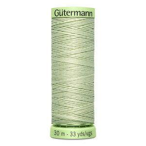 Gutermann Top Stitch Thread #818 LIGHT FERN GREEN 30m Spool High Lustre, Bold Sewing