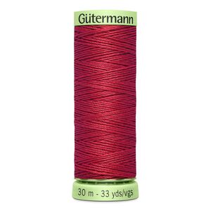 Gutermann Top Stitch Thread #82 MEDIUM DARK RED 30m Spool High Lustre, Bold Sewing