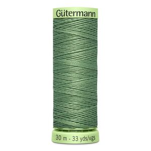 Gutermann Top Stitch Thread #821 KHAKI GREEN 30m Spool High Lustre, Bold Sewing