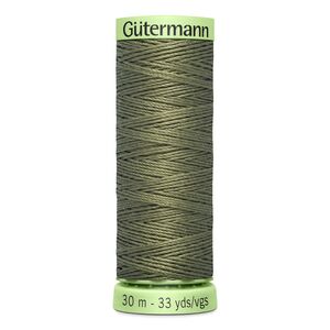 Gutermann Top Stitch Thread #825 DARK KHAKI GREEN 30m Spool High Lustre, Bold Sewing