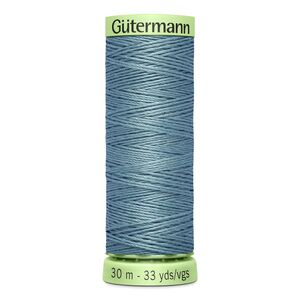 Gutermann Top Stitch Thread #827 STEEL BLUE GREY 30m Spool High Lustre, Bold Sewing