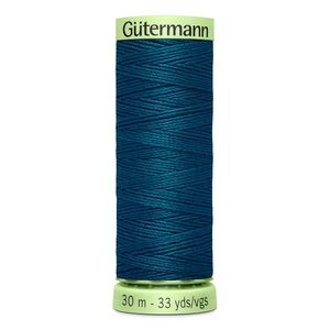 Gutermann Top Stitch Thread #870 VERY DARK TEAL 30m Spool High Lustre, Bold Sewing