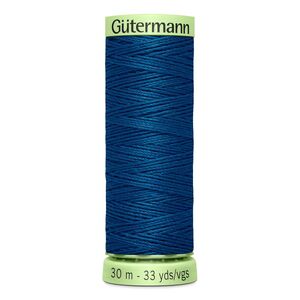 Gutermann Top Stitch Thread #967 DEEP SEA BLUE 30m Spool High Lustre, Bold Sewing