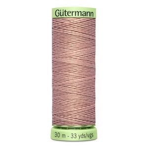 Gutermann Top Stitch Thread #991 FADED ROSE 30m Spool High Lustre, Bold Sewing