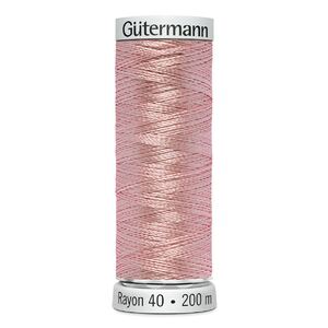 Gutermann Rayon 40 #2100 VARIEGATED PASTEL PINKS 200m Machine Embroidery Thread