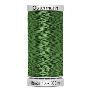 Gutermann Rayon 40 #1049 GRASS GREEN, 500m Machine Embroidery Thread