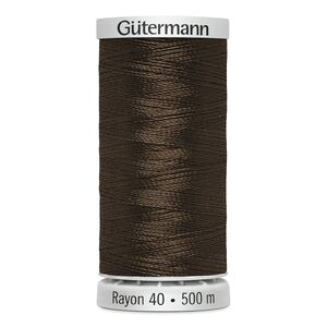 Gutermann Rayon 40 #1059 DARK TAWNY BROWN, 500m Machine Embroidery Thread