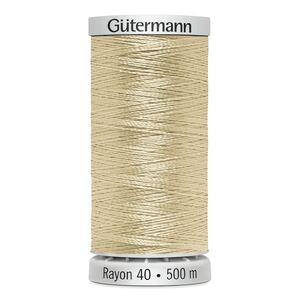 Gutermann Rayon 40 #1061 PALE YELLOW, 500m Machine Embroidery Thread