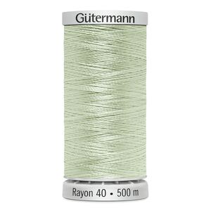 Gutermann Rayon 40 #1063 PALE YELLOW-GREEN, 500m Machine Embroidery Thread