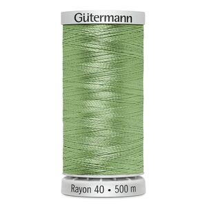 Gutermann Rayon 40 #1100 LIGHT GRASS GREEN, 500m Machine Embroidery Thread