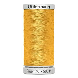 Gutermann Rayon 40 #1124 SUN YELLOW, 500m Machine Embroidery Thread