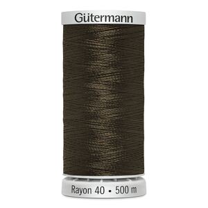 Gutermann Rayon 40 #1130 DARK BROWN 500m Machine Embroidery Thread