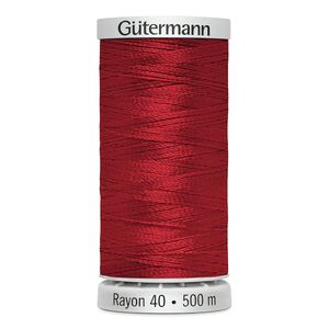 Gutermann Rayon 40 #1147 CHRISTMAS RED, 500m Machine Embroidery Thread