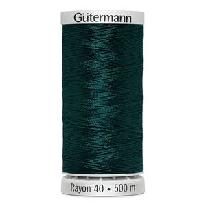 Gutermann Rayon 40 #1162 DEEP TEAL, 500m Machine Embroidery Thread