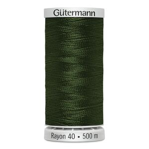 Gutermann Rayon 40 #1175 DARK AVACADO GREEN, 500m Machine Embroidery Thread